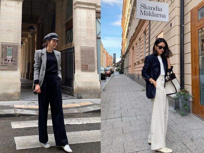 0ba38407-phoi-do-voi-ao-blazer-nu-45 Outfit thích hợp với những cô nàng có đôi chân dài (Nguồn: Kênh 14)