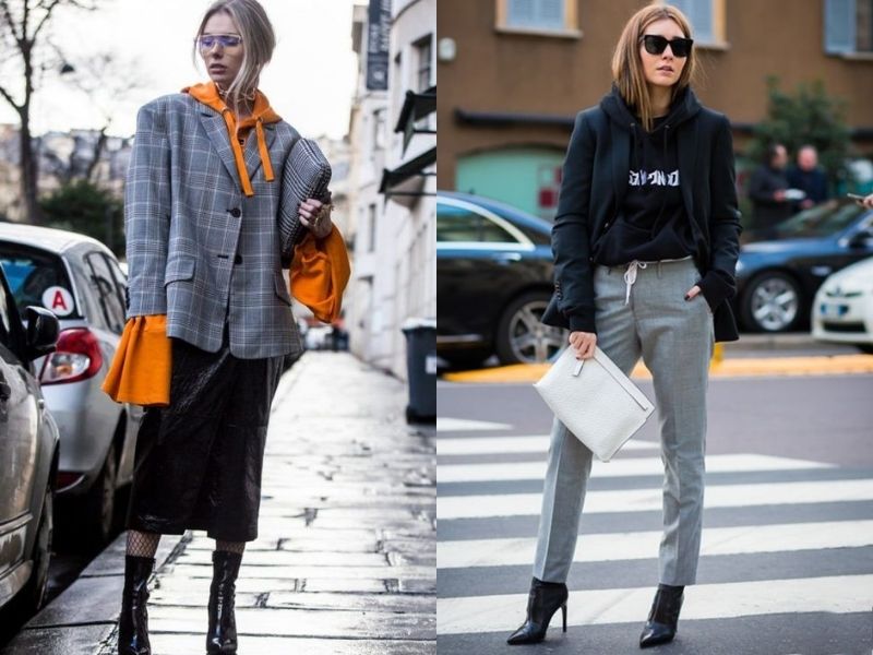 13207a51-phoi-do-voi-ao-blazer-nu-28 Phối đồ với áo blazer nữ và áo hoodie rất hợp trend (Nguồn: Kênh Phụ Nữ)