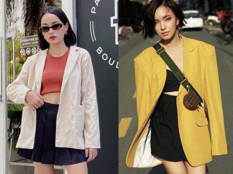 1e1f4f80-phoi-do-voi-ao-blazer-nu-13 Chiếc áo giúp bạn khoe bụng một cách tế nhị (Nguồn: CTP Textiles/ Mua hàng online)