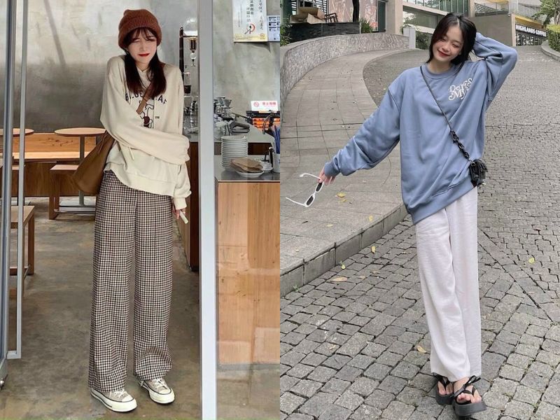 20eab36d-phoi-do-voi-quan-ong-suong-nu-44 Chọn quần ống suông caro giúp bạn trẻ trung và thú vị hơn (Nguồn: Beecost/ Thời trang Thiên Phúc)