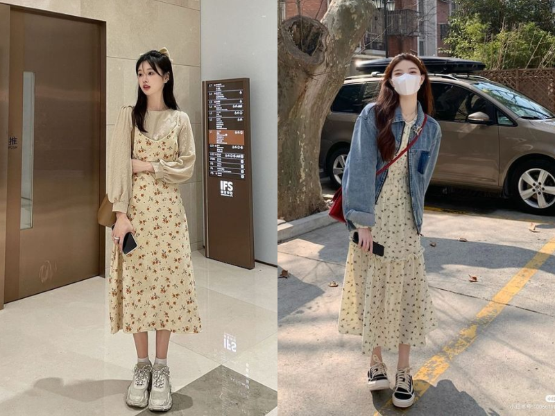 2b5fba61-6 Áo khoác kết hợp cùng váy maxi