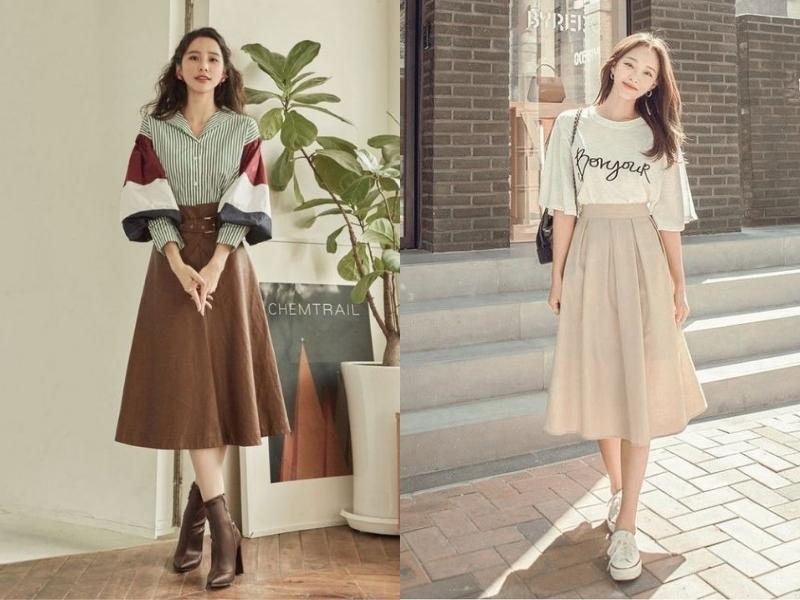 2dde6fb4-cach-phoi-do-nu-10 Chân váy cạp cao sẽ giúp bạn ăn gian chiều cao (Nguồn: O Fashion và Luli Sams)