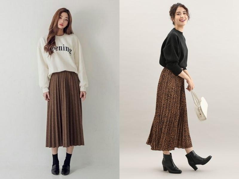 42c7dcbe-cach-phoi-do-nu-26 Chân váy dài giúp bạn che đi vóc dáng thiếu cân đối (Nguồn: mmoutfit.com và afamily.vn)