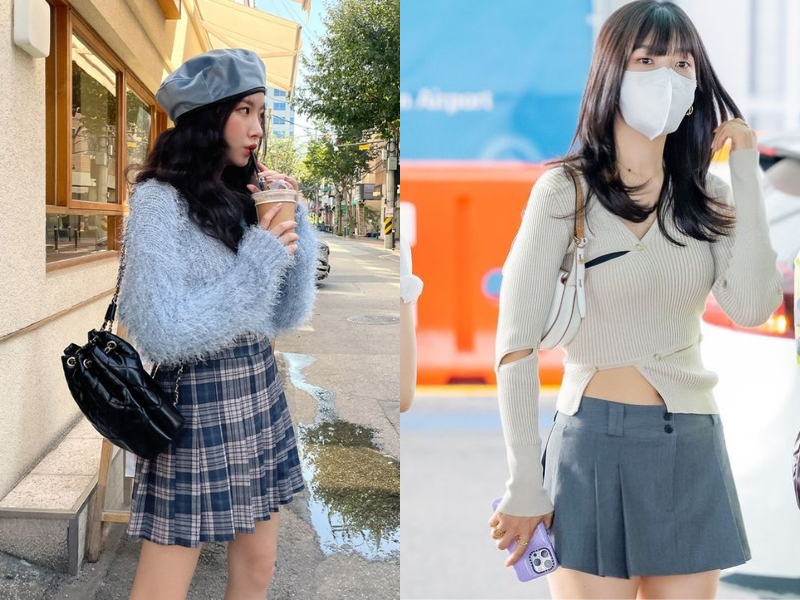 4d8370ee-phoi-do-voi-chan-vay-xep-ly-ngan-20 Hợp thời trang và dễ vận động với áo len croptop (Nguồn: tosialovesart, 𝐊𝐘𝐋𝚰𝐄𝐒𝐇 - Pinterest)