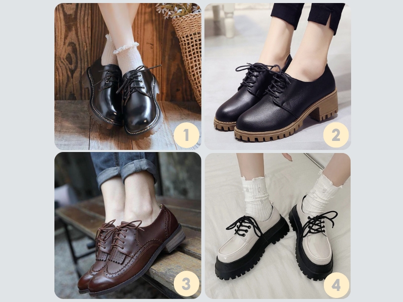 4fe0a288-phoi-do-voi-giay-oxford-nu-1 Các kiểu giày Oxford nữ (Nguồn: shopee.vn)
