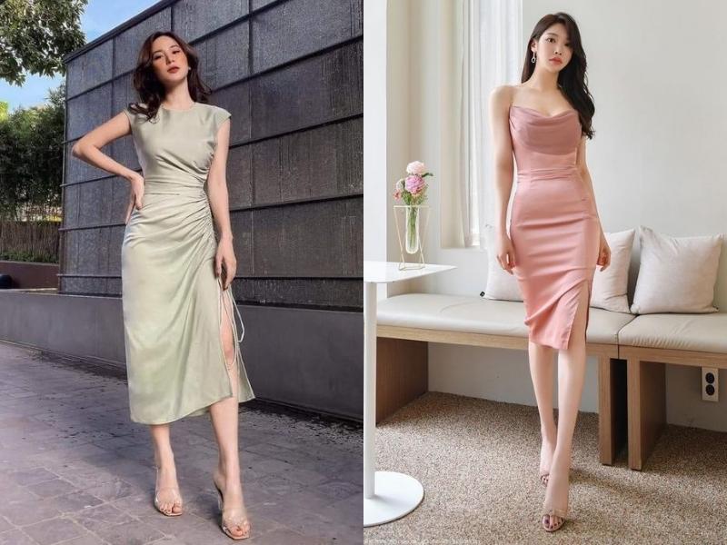 52b5be21-cach-phoi-do-nu-15 Đầm vải lụa vừa giúp bạn nữ tính vừa gợi cảm (Nguồn: Vải Trang Tâm Chuyên Sỉ)