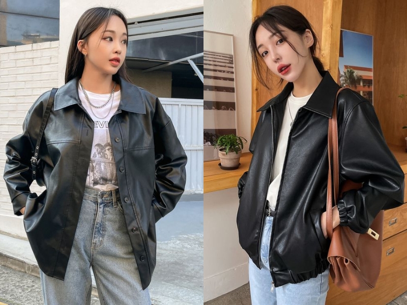 588d7fa9-ao-khoac-mua-dong-nu-dep-2 Áo khoác da giúp các bạn nữ trở nên cool ngầu hơn (Nguồn: Shopee Blog)