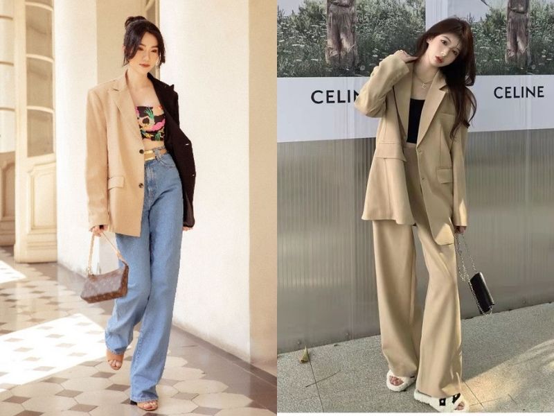6038cc79-phoi-do-voi-ao-blazer-nu-21 Phối đồ với áo blazer nữ và áo tube giúp bạn khoe khéo vòng eo đồng thời thể hiện nét đẹp cá tính, mạnh mẽ (Nguồn: CChat Clothes/ Lin2hand)