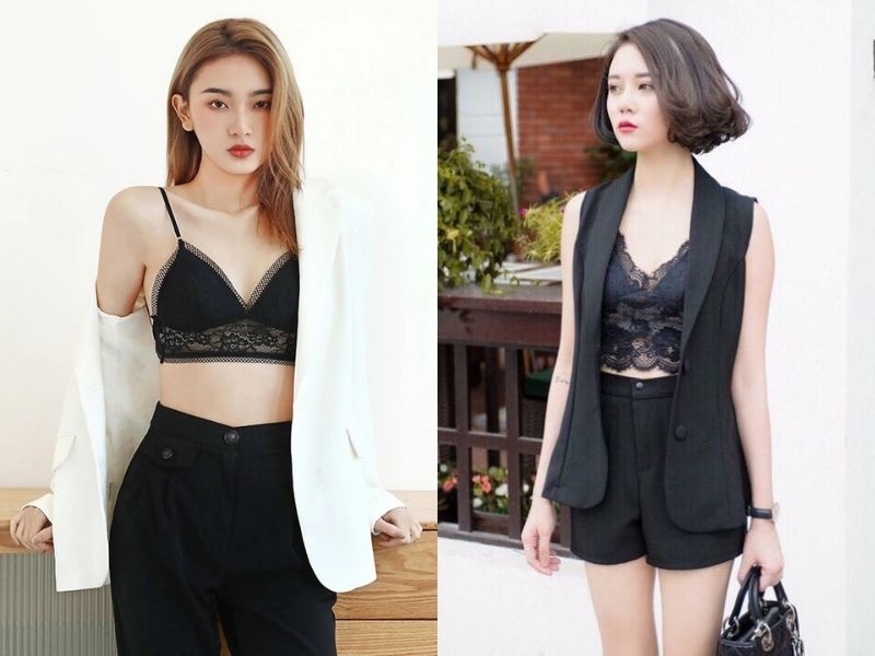 7d4179a0-phoi-do-voi-ao-blazer-nu-16 Trẻ trung, phóng khoáng và thoải mái là điều mà áo bralette mang đến cho người mặc (Nguồn: Lamer/ TranAndBeauty.com)