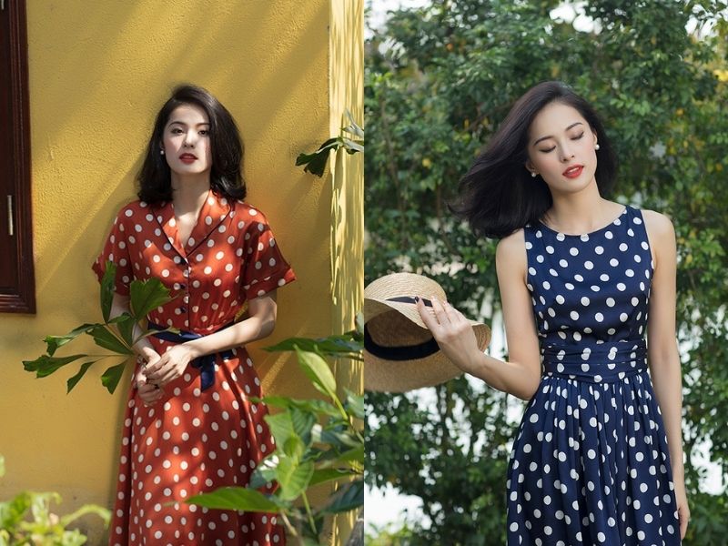 95eb03e2-vay-caro-vintage-2 Váy chấm bi mang đậm phong cách hoài cổ (Nguồn: Fkaro Fashion - nadaoutfitland.com)