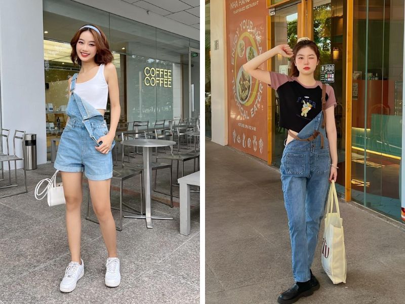 97491b1b-ao-croptop-mac-voi-quan-gi10 Outfit quần yếm jean hack tuổi cực kì được ưa chuộng (Nguồn: Facebook TOPTIFY / Facebook Miều Fashionista)