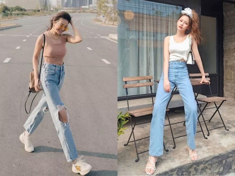 984efbaf-phoi-do-voi-quan-ong-suong-nu-5 Phối đồ với quần ống suông nữ và áo tank top là outfit thú vị (Nguồn: Daotaonec)