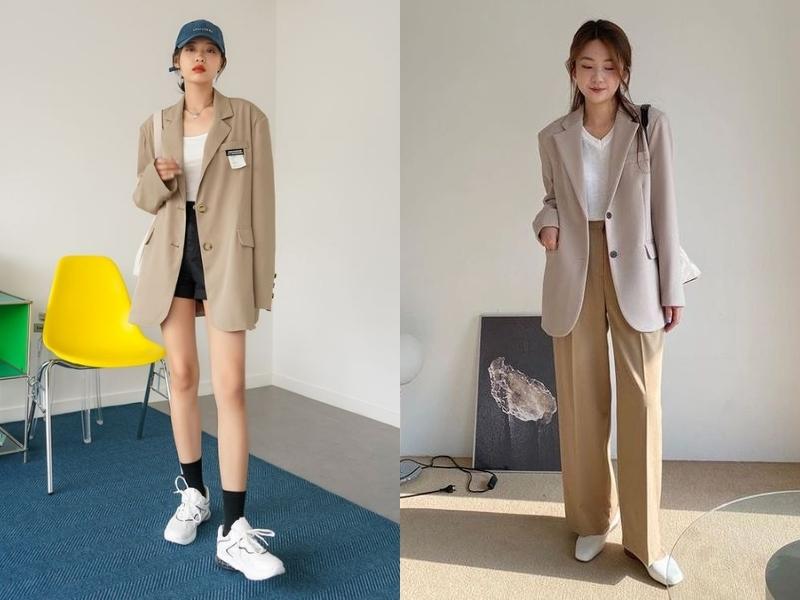 9a974df4-cach-phoi-do-nu-83 Áo blazer màu be là item không thể thiếu khi bạn phối đồ theo phong cách thời trang này (Nguồn: Shein và mieseyo)