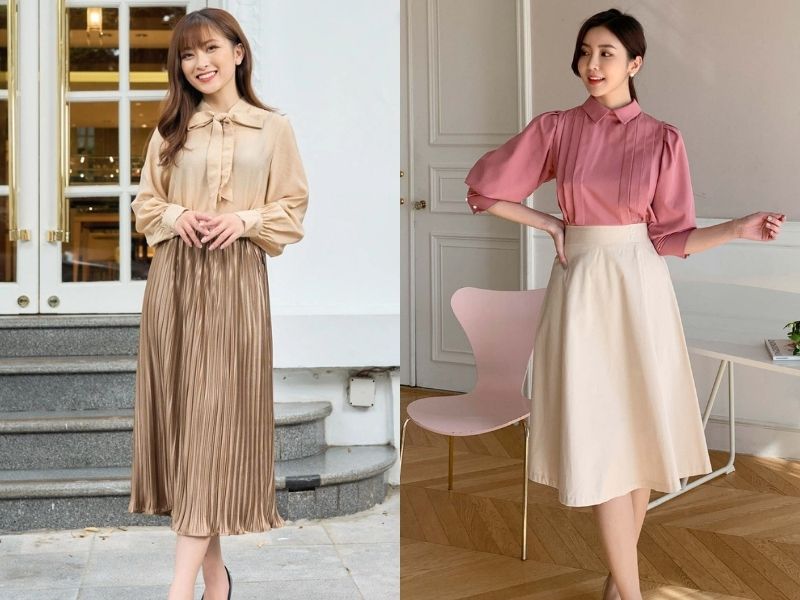 9e5d69c8-vay-caro-vintage-3 Outfit áo tay bồng vintage mang lại nét sang trọng, quyến rũ (Nguồn: Claribelle Son - Marie)