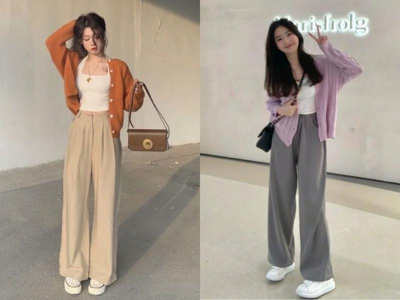 a05797f1-cach-phoi-do-nu-57 Áo khoác cardigan ngắn có thể phối cùng áo croptop và quần ống rộng (Nguồn: Moonnnnn_1712)