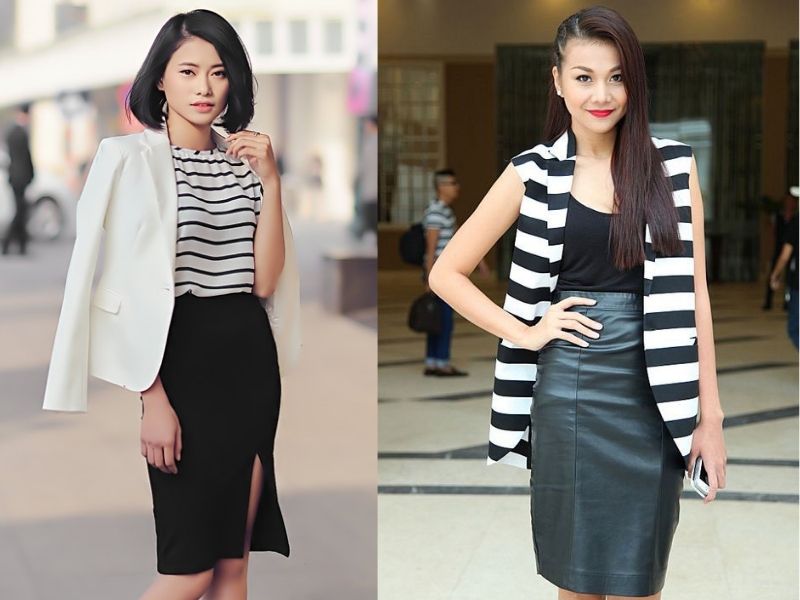 a4a04907-phoi-do-voi-ao-blazer-nu-33 Phối đồ với áo blazer và chân váy bút chì giúp các cô nàng khoe vóc dáng cân đối của bản thân (Nguồn: Zing News/ Eva)