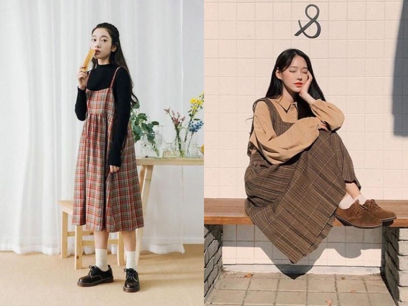 a4e2af4b-phoi-do-voi-giay-oxford-nu-14 Đầm yếm là lựa chọn không bao giờ lỗi thời (Nguồn: alongwalk.info & chancosvn.com)
