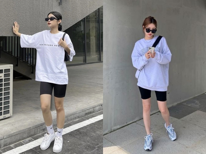 be272347-cach-phoi-do-nu-20 Quần biker vừa thoải mái vừa năng động, phù hợp với mọi outfit đi chơi của bạn (Nguồn: Kpop Korean)