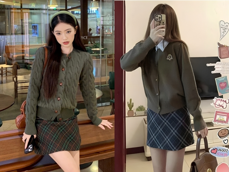 daeb2416-ao-khoac-mua-dong-nu-dep-03 phối áo khoác len với chân váy
