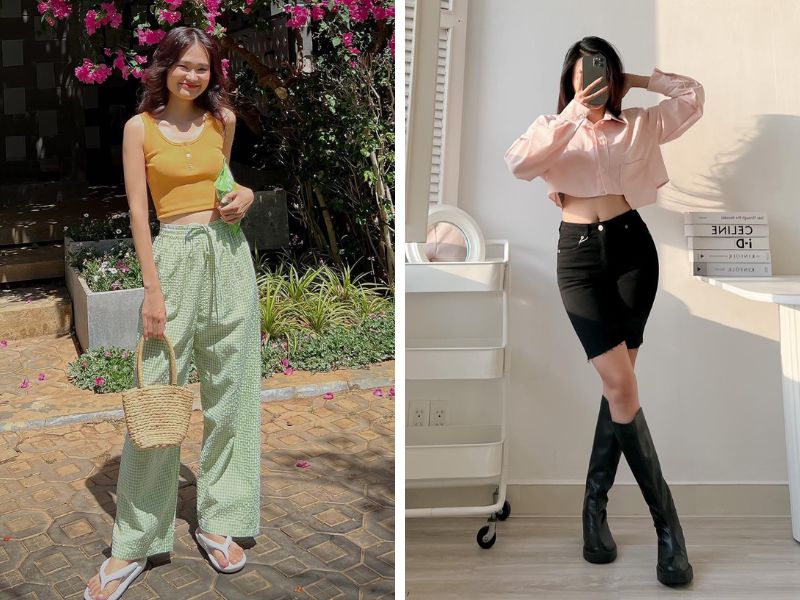 f673f602-ao-croptop-mac-voi-quan-gi5 Lựa chọn áo croptop phù hợp với tỉ lệ cơ thể luôn là ưu tiên hàng đầu của các nàng (Nguồn: Facebook Len / Facebook Rever.Clothing)